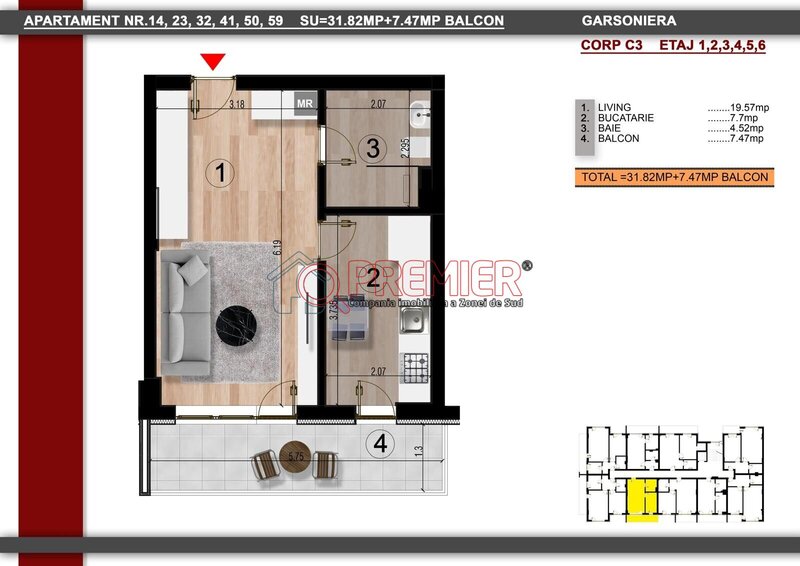 Berceni Bloc Nou - Metrou Berceni - Garsoniera